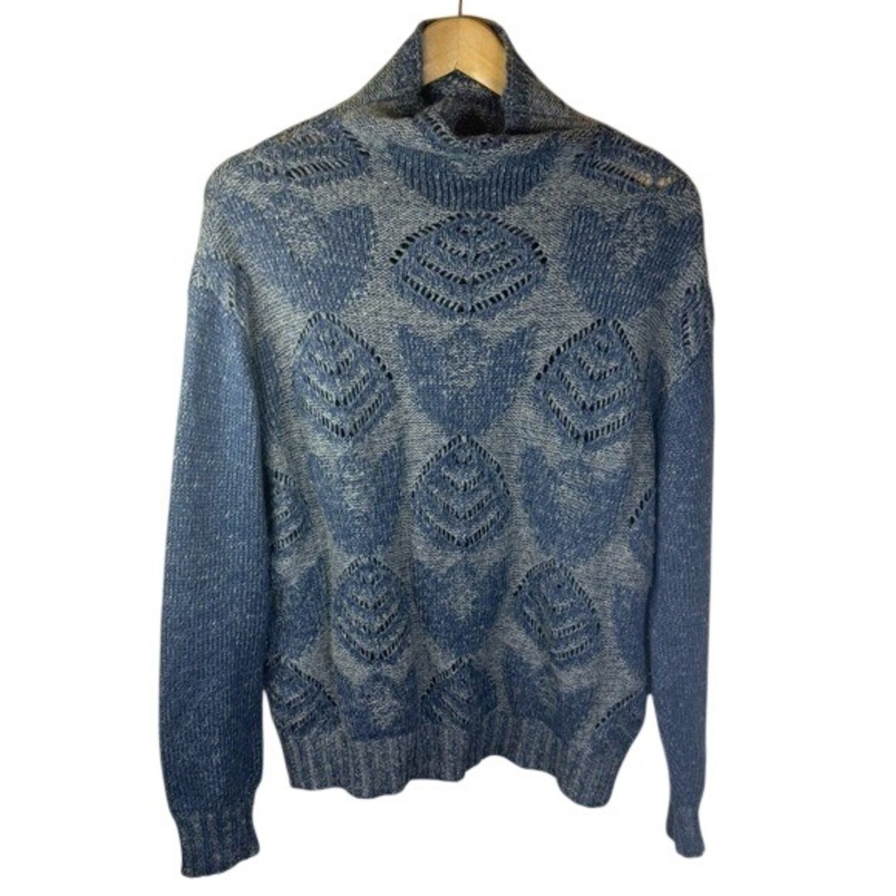 Anthropologie Hansel From Basel Stitched Foliage Turtleneck sweater Size Small